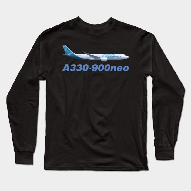 Airbus A330-900neo Long Sleeve T-Shirt by Avion